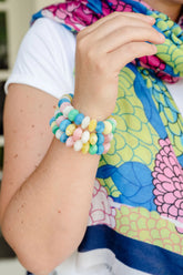 colourful bracelets, fun bracelets, stretchy bracelets, stacking bracelets, elastic bracelets